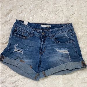 Kancan distressed jean shorts